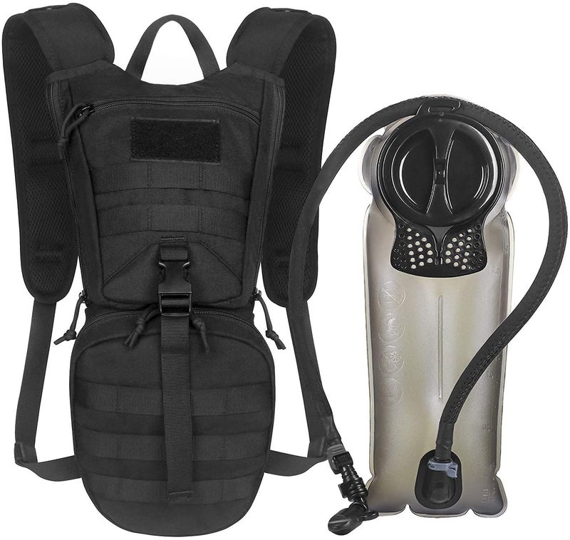 Unigear Tactical Hydration Packs Backpack 1050D with 2.5L Water Bladder, Thermal Insulation Pack Keeps Liquid Cool up to 4 Hours for Hiking, Cycling, Hunting and Climbing (Black) - Image 1
